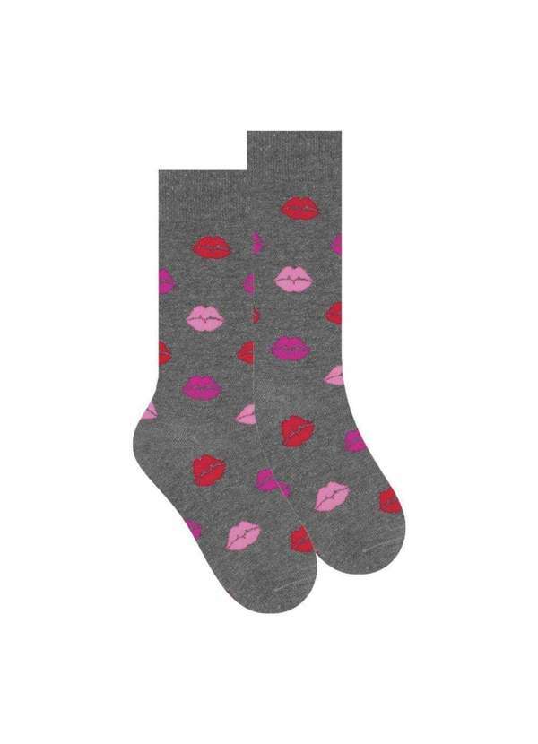Selene - Meia Selene Street Cano Longo Feminina Cinza