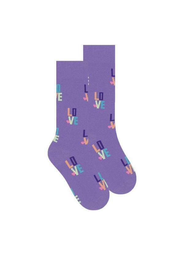 Selene - Meia Selene Street Cano Longo Feminina Roxo