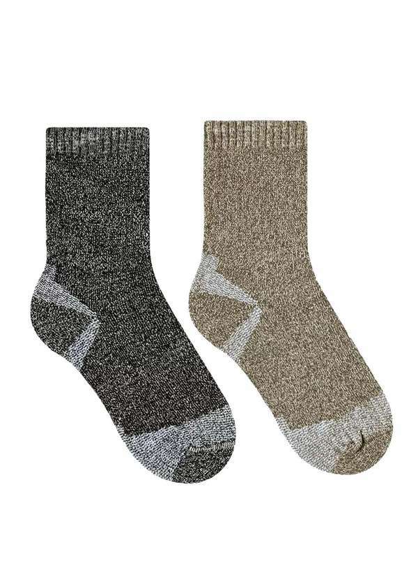 Selene - Kit 2 pares de Meia Selene Trekking Performance - Mescla Estampado