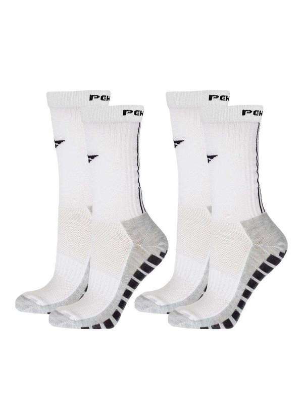Penalty - Kit 2 pares de Meias Penalty Grip Masculina Branco