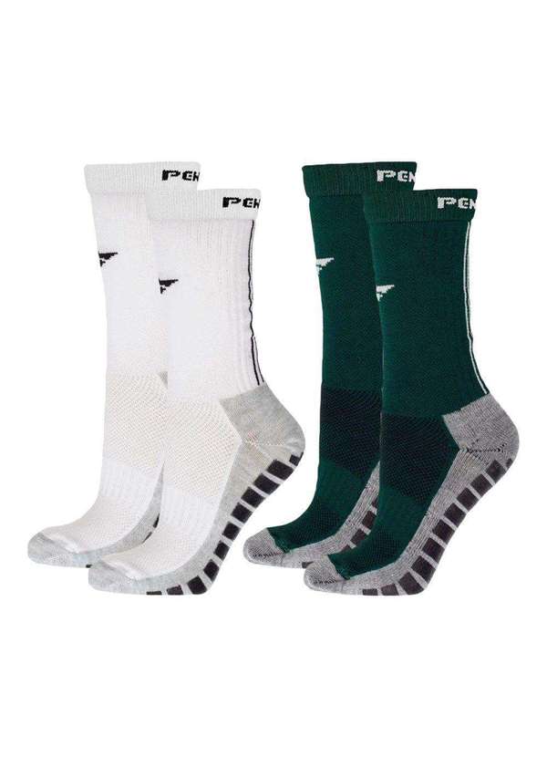 Penalty - Kit 2 pares de Meias Penalty Grip Masculina Branco