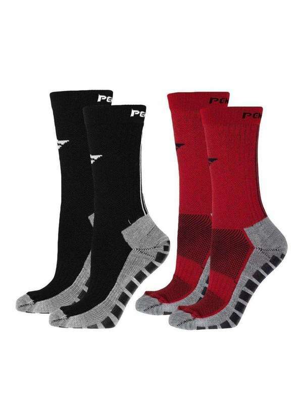 Penalty - Kit 2 pares de Meias Penalty Grip Masculina Preto