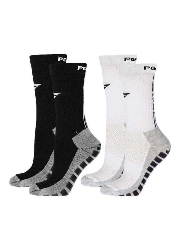 Penalty - Kit 2 pares de Meias Penalty Grip Masculina Preto