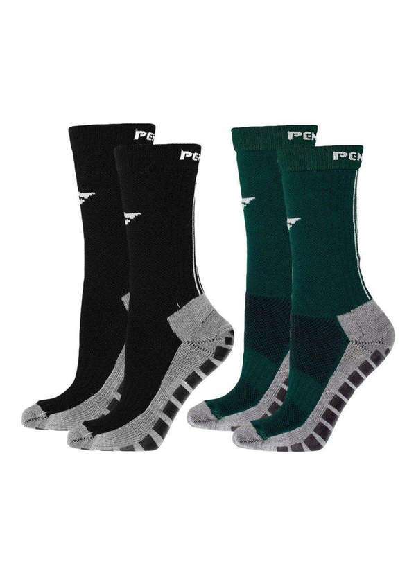 Penalty - Kit 2 pares de Meias Penalty Grip Masculina Preto