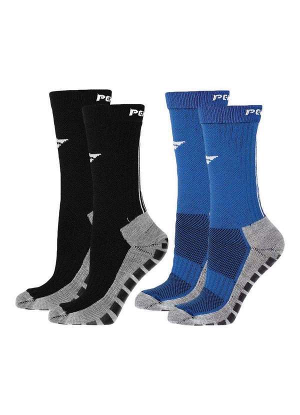 Penalty - Kit 2 pares de Meias Penalty Grip Masculina Preto