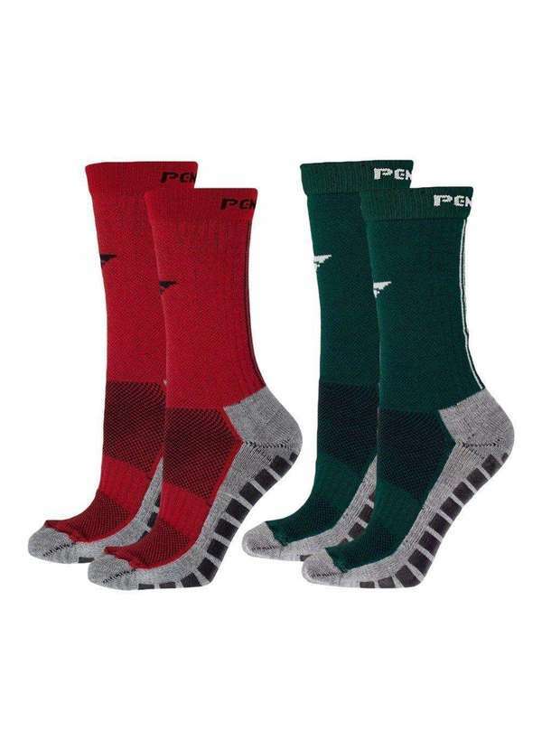 Penalty - Kit 2 pares de Meias Penalty Grip Masculina Verde