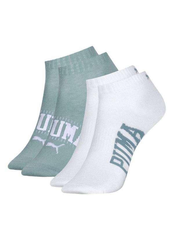 Puma - Kit 2 pares de Meias Puma Sapatilha Esportiva Masculino Verde