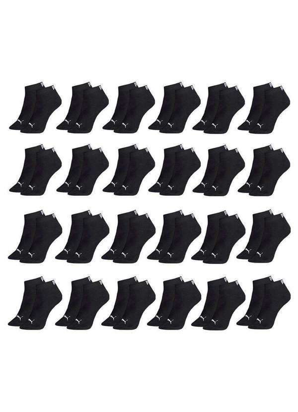Puma - Kit 24 pares de Meias Puma Sapatilha Esportiva Masculina Preto