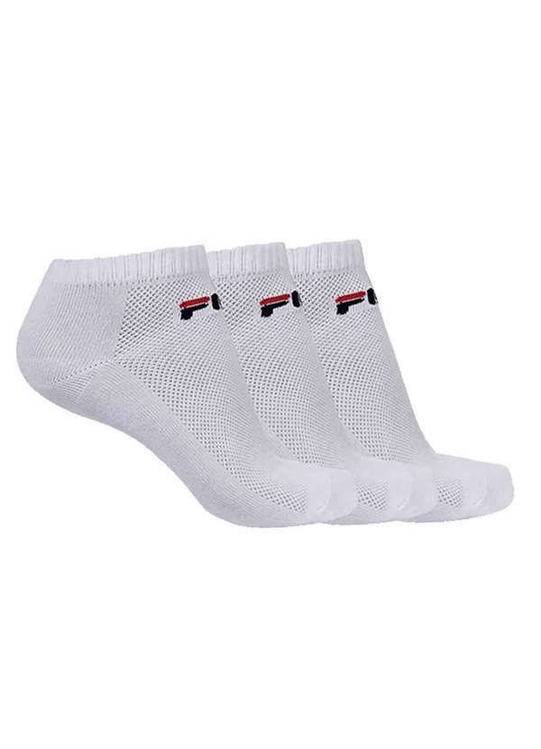 Fila - Kit 3 pares de Meia Fila Cano Curto Branco