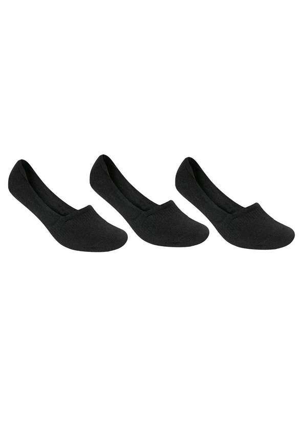 Selene - Kit 3 pares de Meia Selene Sapatilha Invisível Masculino - Preto Preto