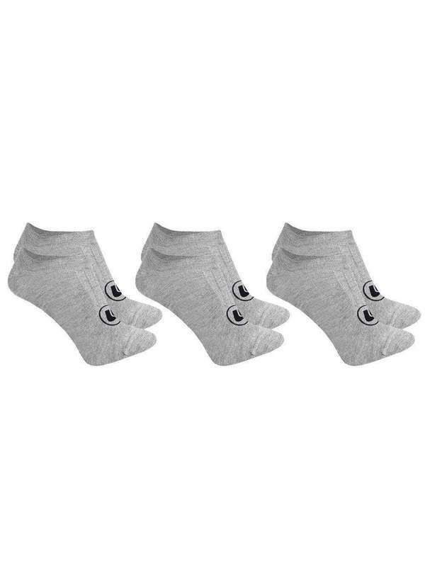 Esporte Legal - Kit 3 pares de Meias Esporte Legal Sapatilha Invisível Masculina Cinza