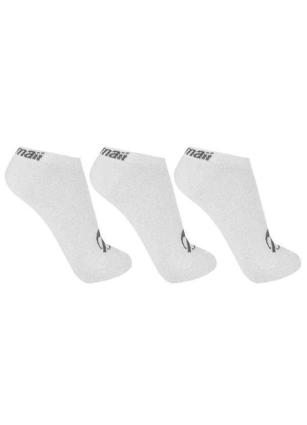 Mormaii - Kit 3 pares de Meias Mormaii Básica Cano Curto Masculina - Branco
