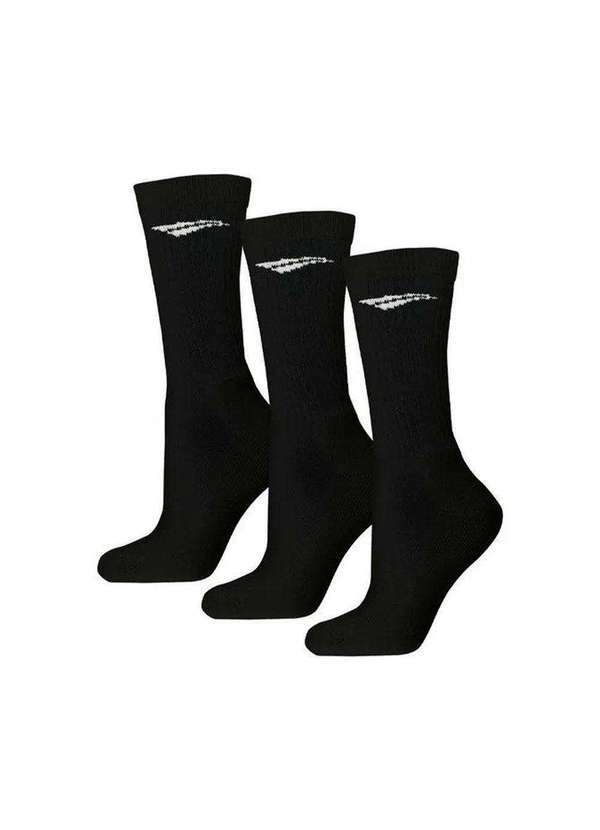 Penalty - Kit 3 pares de Meias Penalty Ecoknit Masculina Preto