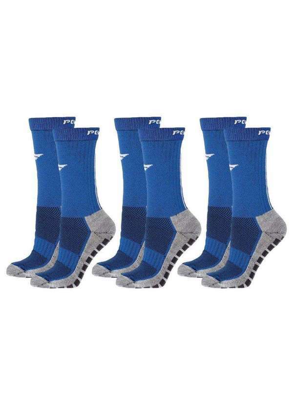 Penalty - Kit 3 pares de Meias Penalty Grip Masculina Azul