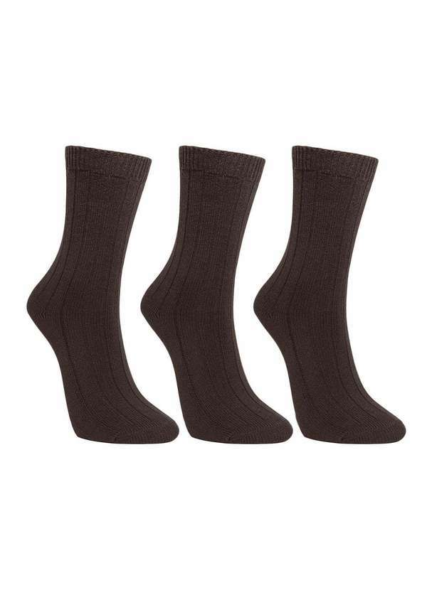 Selene - Kit 3 pares de Meias Selene Inverno Masculino Marrom
