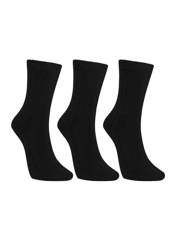 Selene - Kit 3 pares de Meias Selene Inverno Masculino Preto