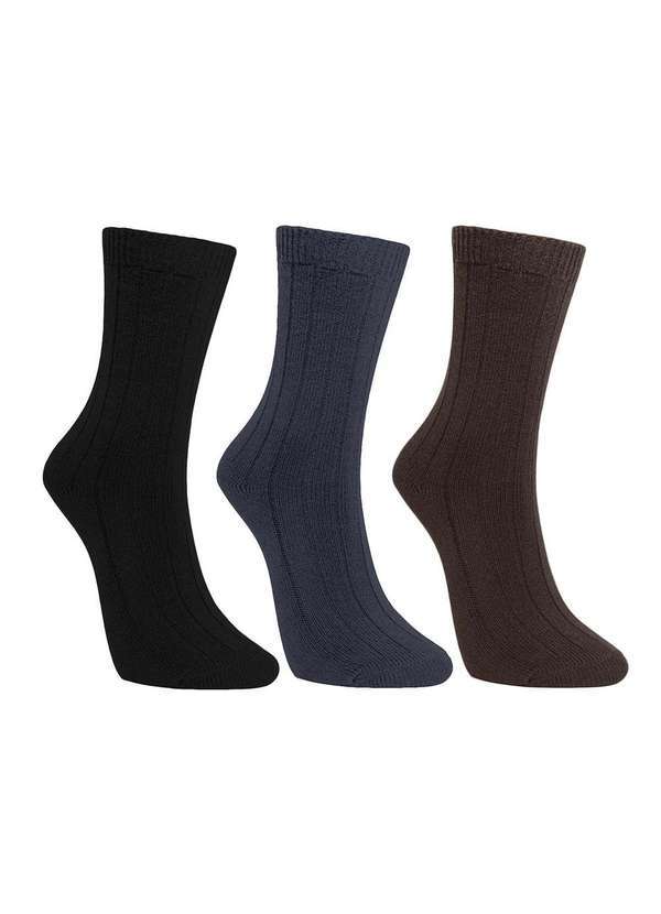 Selene - Kit 3 pares de Meias Selene Inverno Masculino Preto