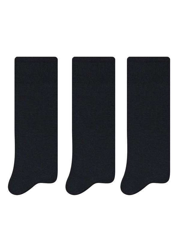 Selene - Kit 3 pares de Meias Social Selene Masculino Preto