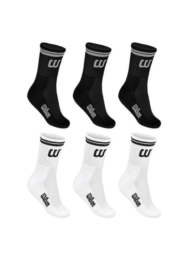 Wilson - Kit 6 pares de Meias Wilson Cano Longo Masculino Preto
