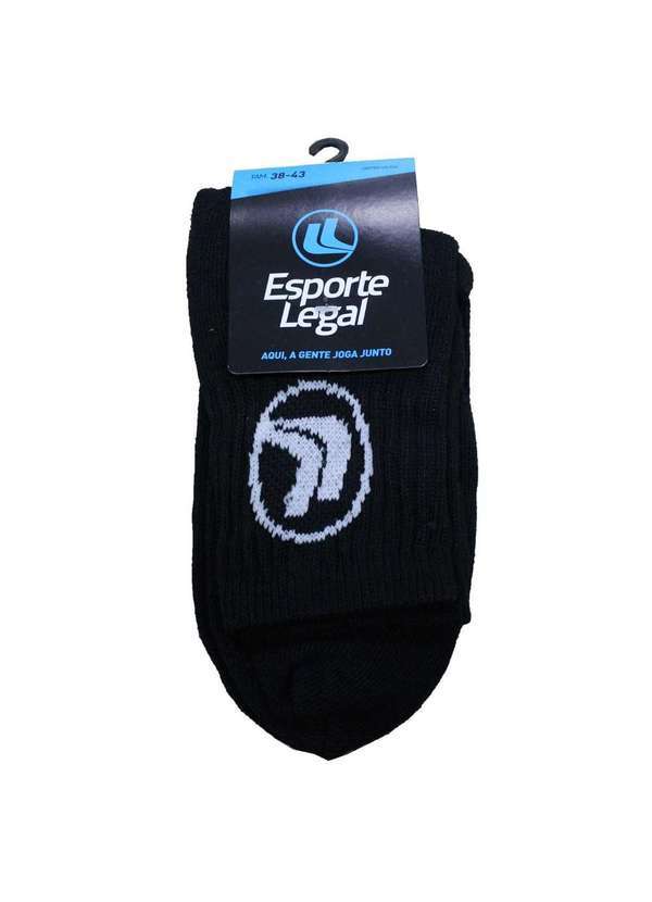 Esporte Legal - Meia Esporte Legal Cano Curto Masculina Preto