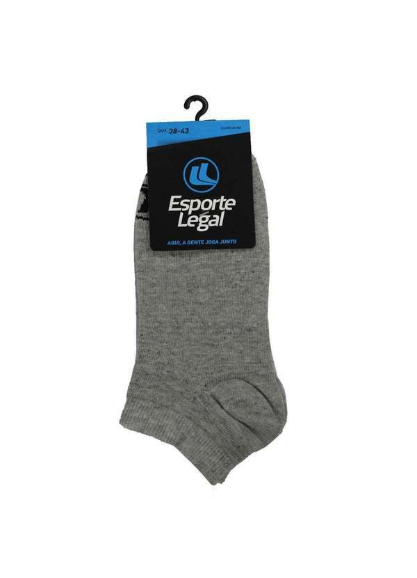 Esporte Legal - Meia Esporte Legal Masculina Invisível Cinza