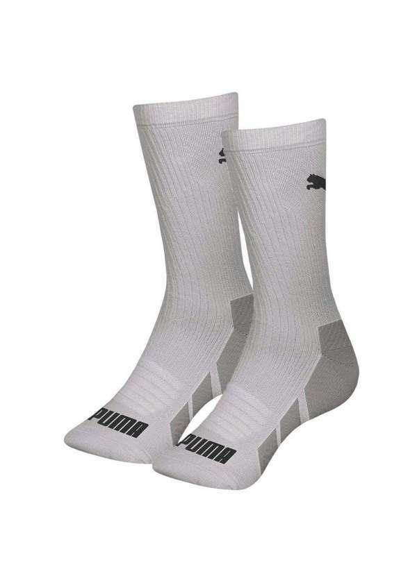 Puma - Meia Puma Cano Longo Esportiva Masculina Cinza