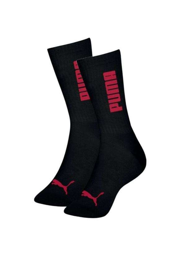 Puma - Meia Puma Esportiva Cano Longo Masculina Preto