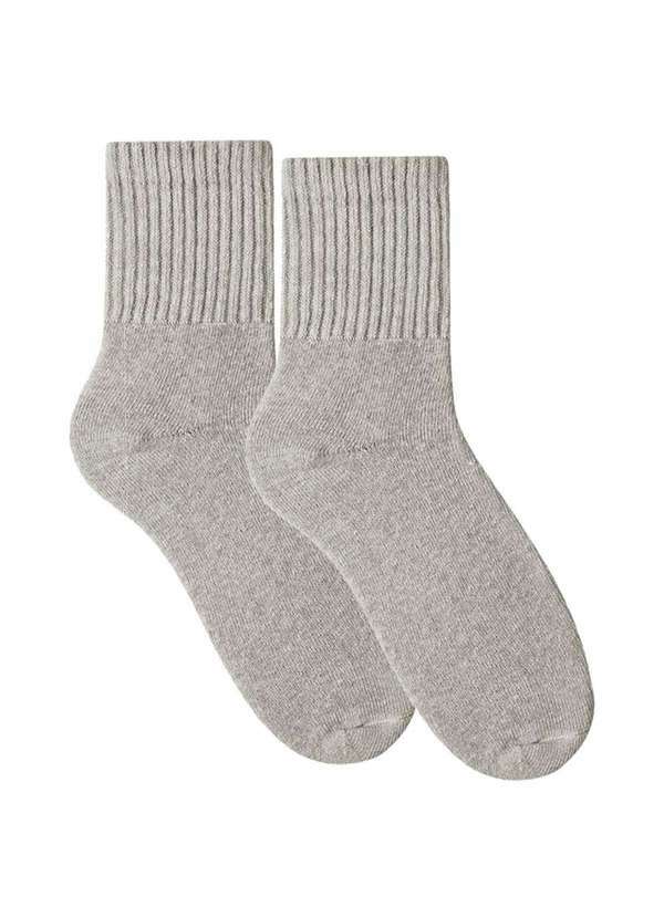 Selene - Meia Selene Esportiva Cano Médio Masculina - Cinza Cinza