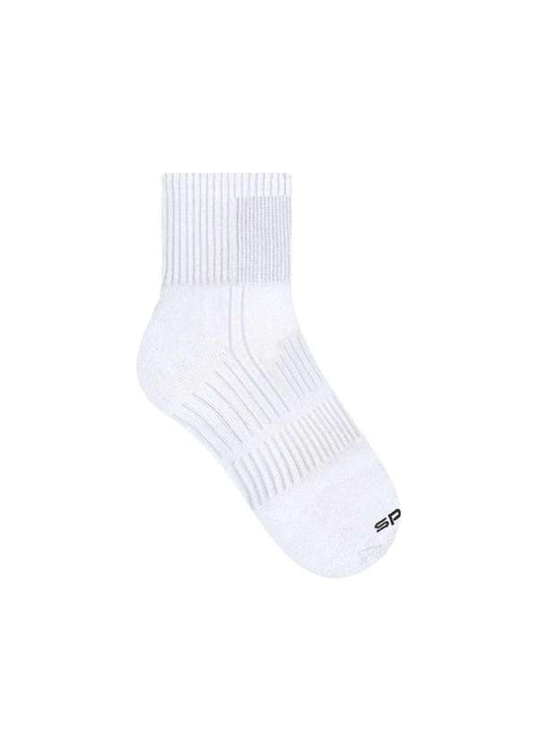 Selene - Meia Selene Esportiva Performance Cano Curto Masculina - Branco Branco 2