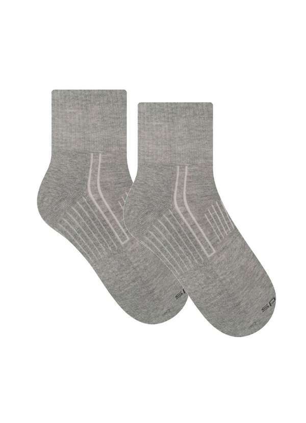 Selene - Meia Selene Esportiva Performance Cano Curto Masculina - Cinza Cinza