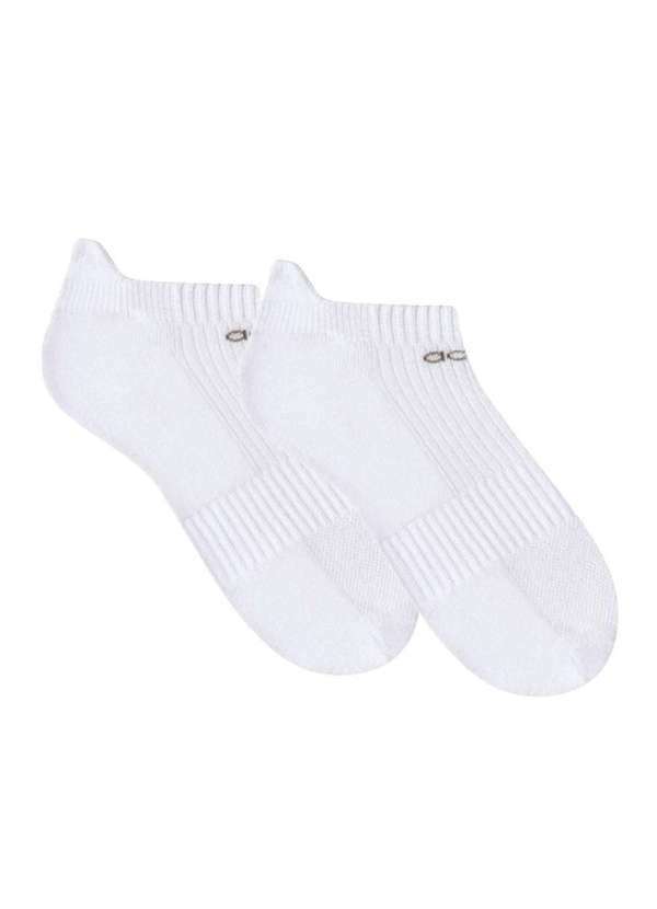 Selene - Meia Selene Esportiva Performance Sapatilha Masculina - Branco Branco