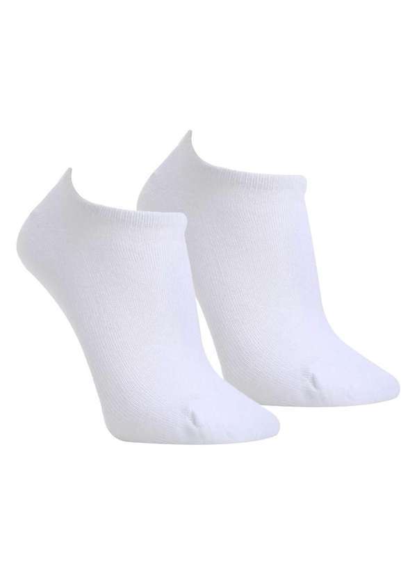 Selene - Meia Selene Esportiva Sapatilha Masculina - Branco Branco