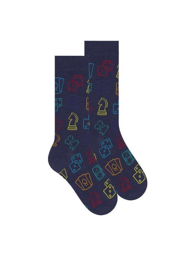 Selene - Meia Selene Street Cano Longo Masculina Azul