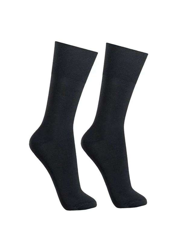 Selene - Meia Social Selene Clássica Masculina Preto