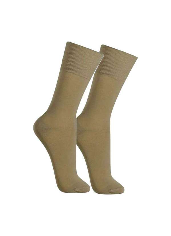 Selene - Meia Social Selene Clássica Masculina Bege