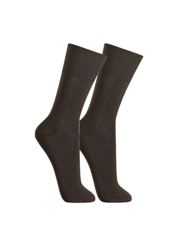 Selene - Meia Social Selene Clássica Masculina Marrom