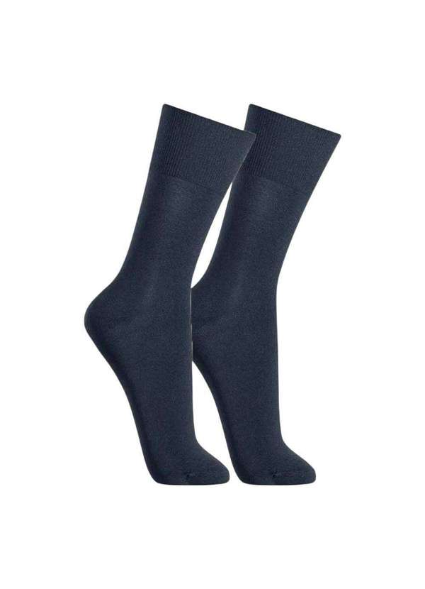 Selene - Meia Social Selene Clássica Masculina Azul
