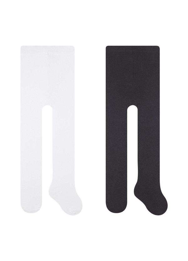 Selene - Kit 2 Meias-Calças Selene Bebê Branco