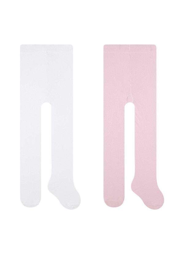 Selene - Kit 2 Meias-Calças Selene Bebê Branco