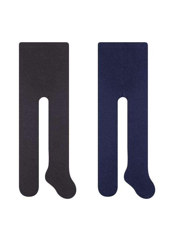 Selene - Kit 2 Meias-Calças Selene Bebê Preto