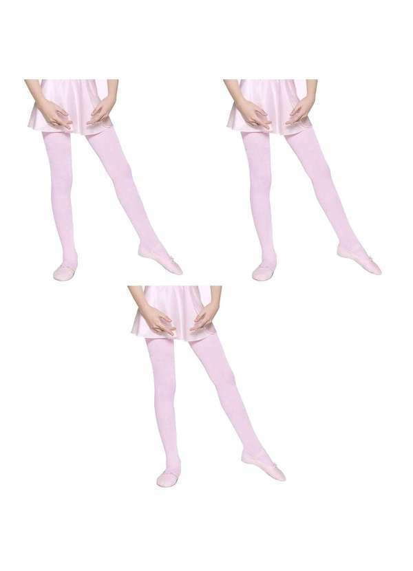 Selene - Kit 3 Meias-Calças Selene Ballet/Jazz Infantil Rosa