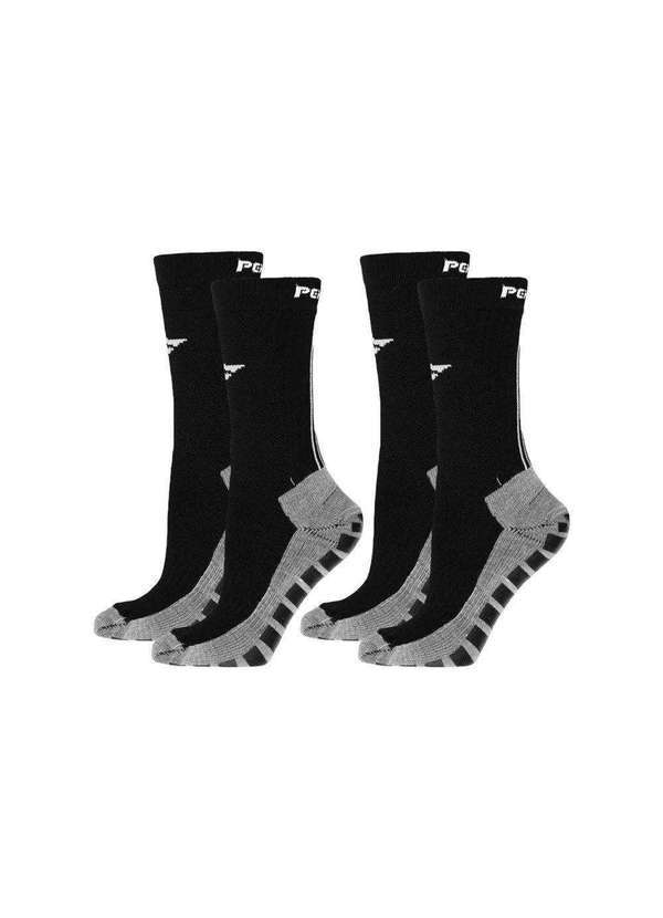 Penalty - Kit 2 pares de Meias 3/4 Penalty Grip Juvenil Preto