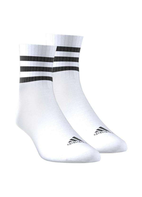 Adidas - Kit 3 pares de Meias Adidas 3 Stripes Infantil Branco 2
