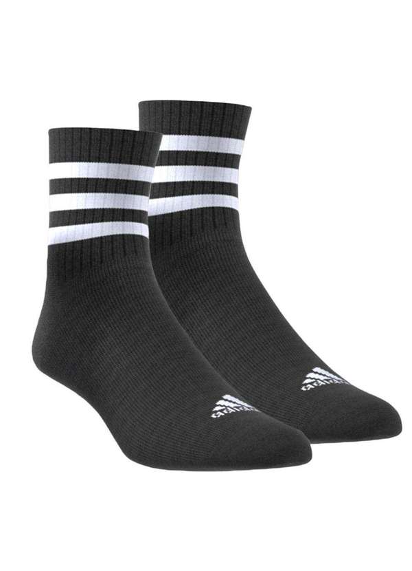 Adidas - Kit 3 pares de Meias Adidas 3 Stripes Infantil Branco 3