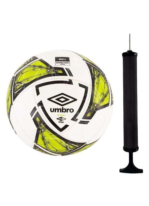 Umbro - Kit Bola Umbro Futsal Neo Swerve Bomba de Ar Branco