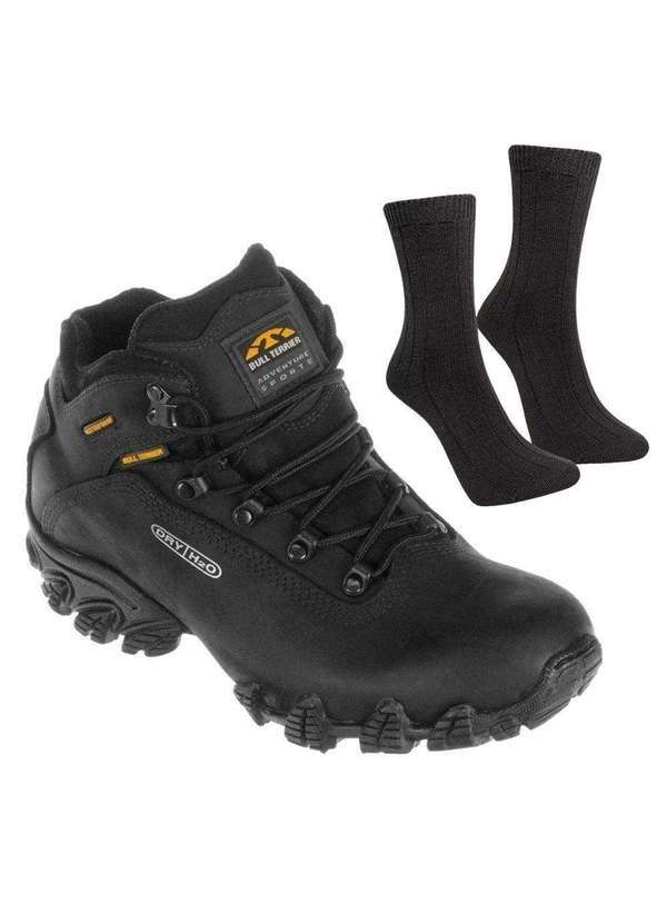 Bull Terrier - Bota Impermeável Bull Terrier Alpina Dry Feminina e par de Meia Preto
