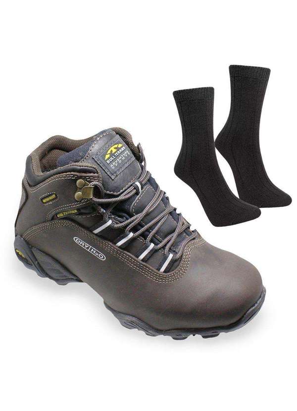 Bull Terrier - Bota Impermeável Bull Terrier Alpina Dry Lite Feminina e Meia Marrom