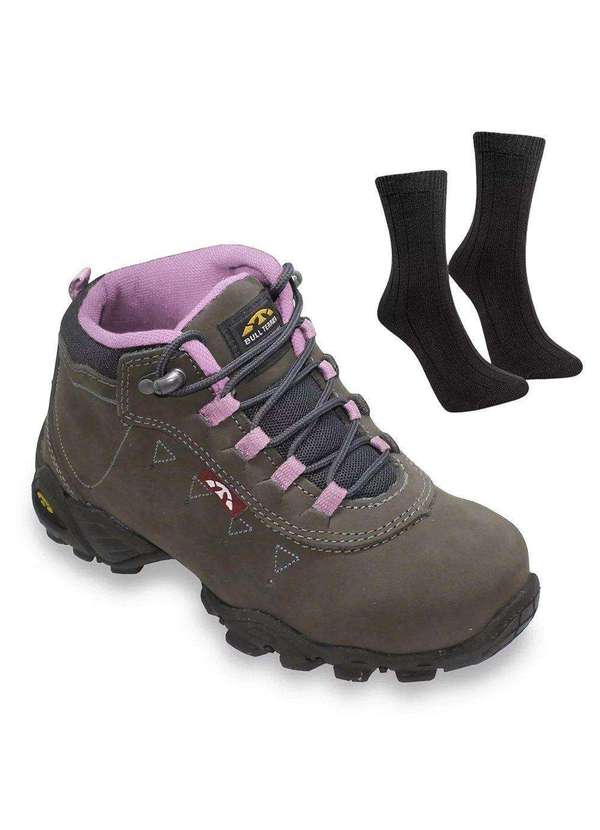 Bull Terrier - Kit Bota Bull Terrier Breeze Feminina e par de Meia Cinza