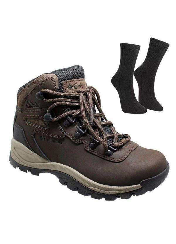 Columbia - Kit Bota Columbia Newton Ridge Plus Feminina e par de Meia - Marrom