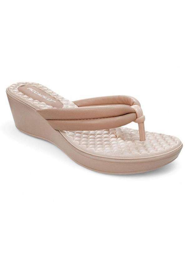 Piccadilly - Chinelo Piccadilly Cecilia Anabela Médio Feminino Bege